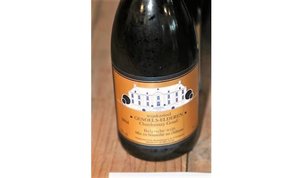 6 flessen à 75cl witte wijn GENOELS-ELDEREN, Chardonnay Goud, 2014, Belgie